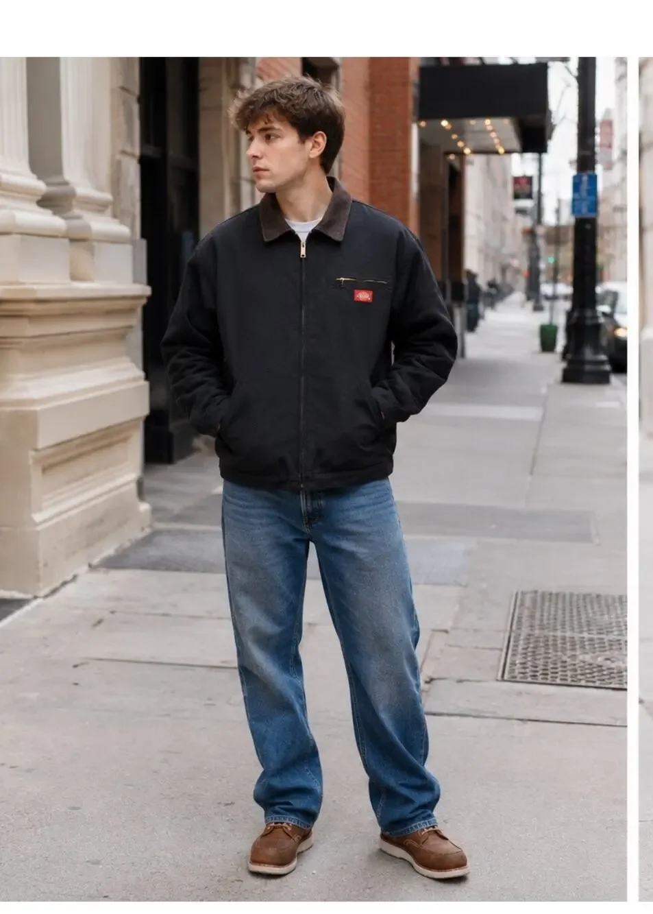 DICKIES VINTAGE Detroit Blanket Lined Insulated Canvas Jacket Coat Black XL Work